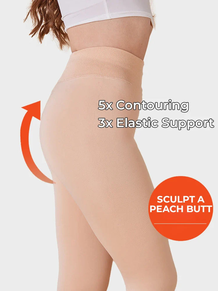 Women's Solid Color Fleece-Lined Thermal Tights